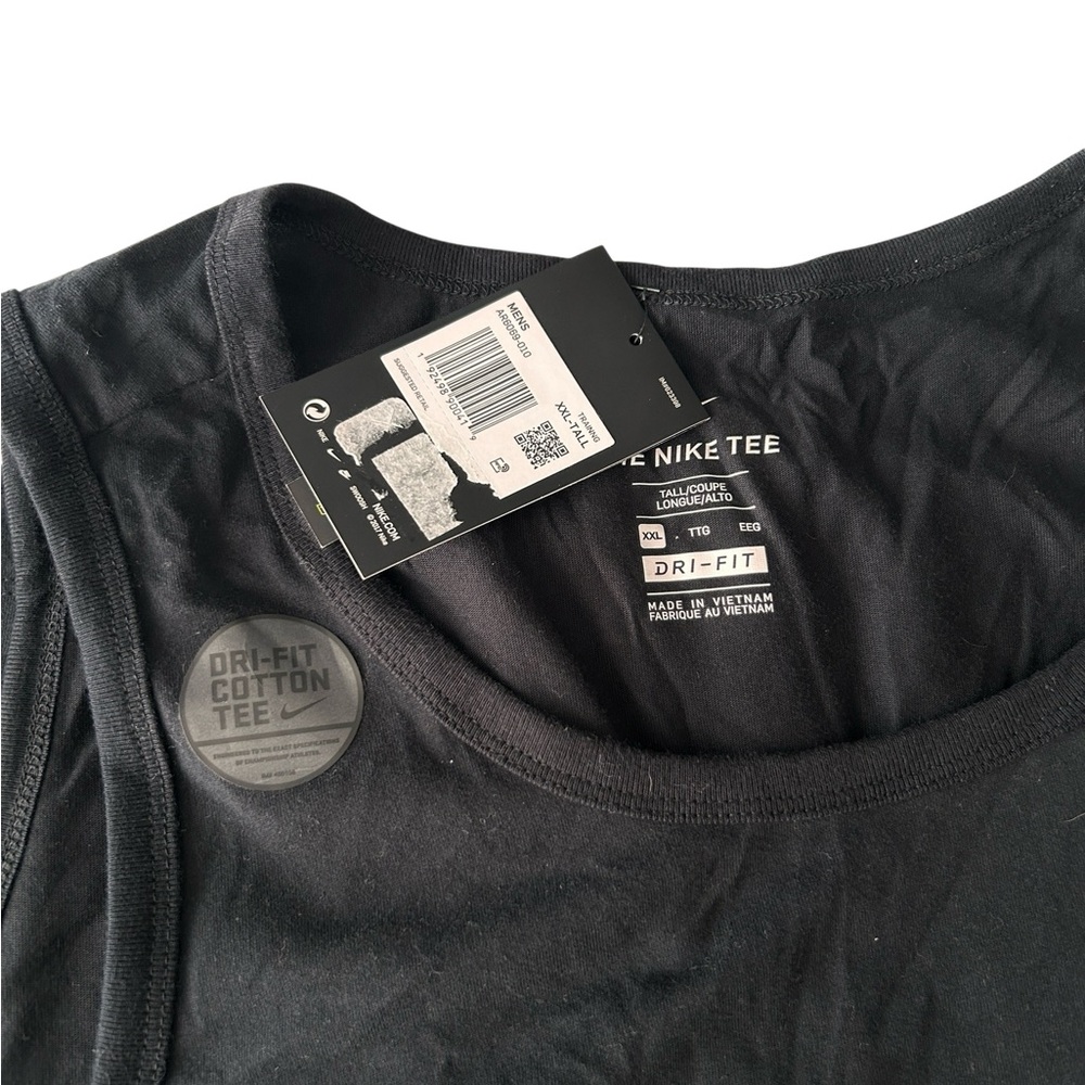 Nike Men's Black Standard Fit Dri-fit Tank Top Tee - Picture 8 of 8
